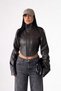 Women's Corset Detailed Light Brown Cropped Leather Jacket - 8