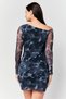 Women Floral Print Bodycon Dress, Multicolor - 3