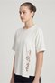 Women Sportswear Fit Short Sleeve Outdoor T-Shirt, White - 3