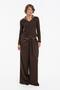 Women's Leather Buckle Detailed Front Pleated Design Wide Leg Trousers - 5