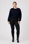 Women Knitted Sweater, Dark Navy - 2