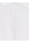 White Polo Collar Long Sleeve Girls' T-Shirt - 2