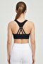 Women Graphic Print Padded Training Sports Bra, Black - 4