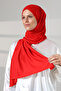 Women's Viscose Shawl Flexible Hijab Long Seasonal Red - 2