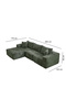 Blumenq Left Corner Sofa - Green - 4