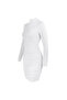 Women's White Bodycon Long sleeve Dress - 6