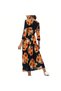 Women's Multicolor Floral Three-quarter sleeve Dress - 5