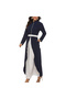 Women's Blue Long sleeve Maxi Dress - 3