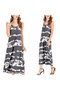 Women's Gray Tie-dye print Maxi Dress - 4
