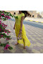 Women's Yellow Striped Maxi Dress - 5