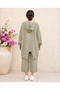 Women's Linen Fabric Star Patterned Hooded Seasonal Jacket 44-50 - 2