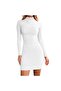Women's White Bodycon Long sleeve Dress - 2