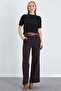 Arched Herringbone Palazzo Pants
