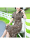 Women's Leopard Midi Dress - 3