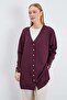 Jacquard V-Neck Buttoned Cardigan - 3