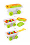 55-Piece Kids Building Blocks Set with Wheeled Storage Trolley, Pull Handle and Removable Lid, Colourful Construction Bricks and Vehicle Pieces - 8