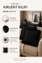 Set of 2 Black Ruffled Decorative Throw Pillow Covers 100% Cotton 45X45 cm - 7