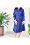 Women's Blue Plaid A-line Dress - 7