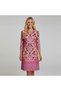 Women's Red Floral V-neck Long sleeve Midi Dress - 2