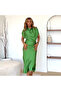 Women's Green Midi Dress - 7