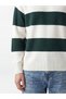 Ozmarka New Season Green Crew Neck Striped Men's Knitwear Sweater - 3