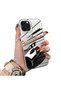 iPhone 15 Pro Compatible Stylish Racing Car Pattern Acrylic Back Panel Silicone Edge Shock Absorbing Case