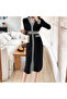 Women's Black Bodycon Midi Dress