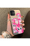 حافظة لهاتف آيفون 12/12 برو متوافقة مع Pinkie Pie متعددة الوجوهات مطبوعة بطباعة متعددة الوجوهات من الأكريليك الصلب مع إطار من السيليكون الناعم - 2