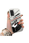 Samsung Galaxy A73 Compatible Stylish Racing Car Pattern Acrylic Back Panel Silicone Edge Shock Absorbing Case