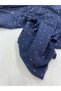 Navy Blue Stoned Thin Crepe Fabric - Stoned Kobe Crepe - 3