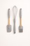3-Piece a Silicone Kitchen Utensil Set - Heat-Resistant Whisk, Brush, and Spatula Set