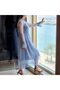 Women's Gray Midi Dress - 2