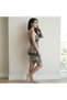 Women's Multicolor Bodycon Long sleeve Mini Dress - 6
