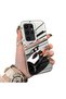 Samsung Galaxy S23 Ultra Compatible Stylish Racing Car Pattern Acrylic Back Panel Silicone Edge Shock Absorbing Case