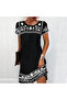 Women's Black Embroidered Dress