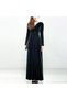 Women's Green V-neck Maxi Dress - 6