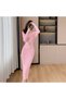 Women's Pink Midi Dress - 5