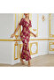 Women's Red Floral Dress - 4