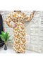 Women's Floral Round neck Long sleeve Maxi Dress - 4