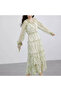 Women's Green Floral Long sleeve Maxi Dress - 5
