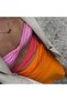 Women's Orange Color block Maxi Dress - 6