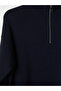 Vizyon New Season Navy Blue Half-Zip Turtleneck Men's Knitwear Sweater - 7