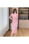 Women's Pink Midi Dress - 3