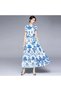 Women's Blue Maxi Dress - 8