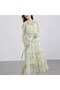 Women's Green Floral Long sleeve Maxi Dress - 3