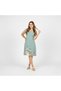 Women's Green Floral A-line Short sleeve Dress - 2