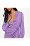 Women's Purple Wrap Dress - 2