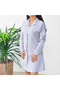 Women's Gray Long sleeve Dress - 6