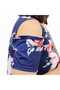 Women's Blue Floral Short sleeve Mini Dress - 4