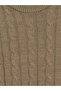Vizyon New Season Brown Crew Neck Knitted Men's Sweater - 6